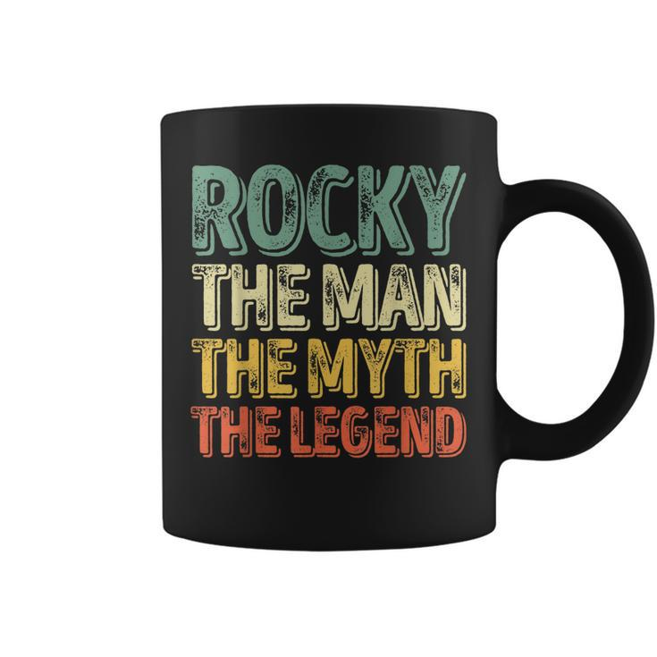 Rocky The Man The Myth The Legend  First Name Rocky Gift For Mens Coffee Mug