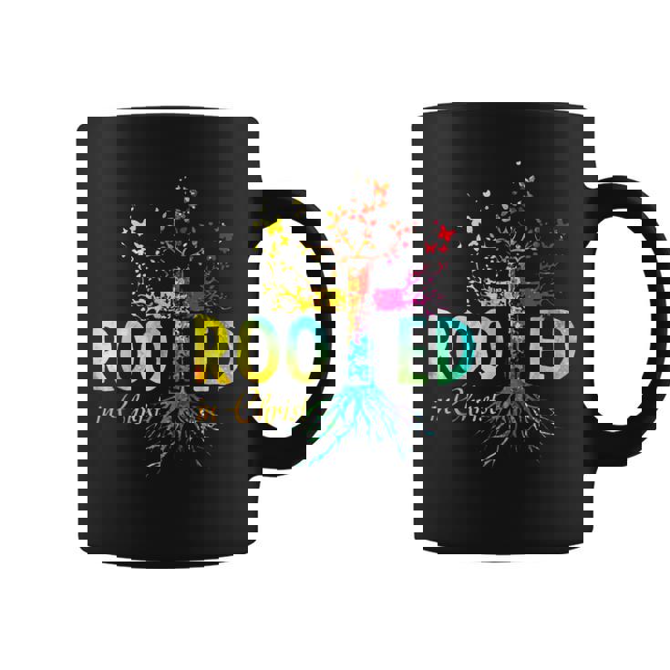 Rooted In Christ Faith Christian Jesus Lovers Men Women Coffee Mug
