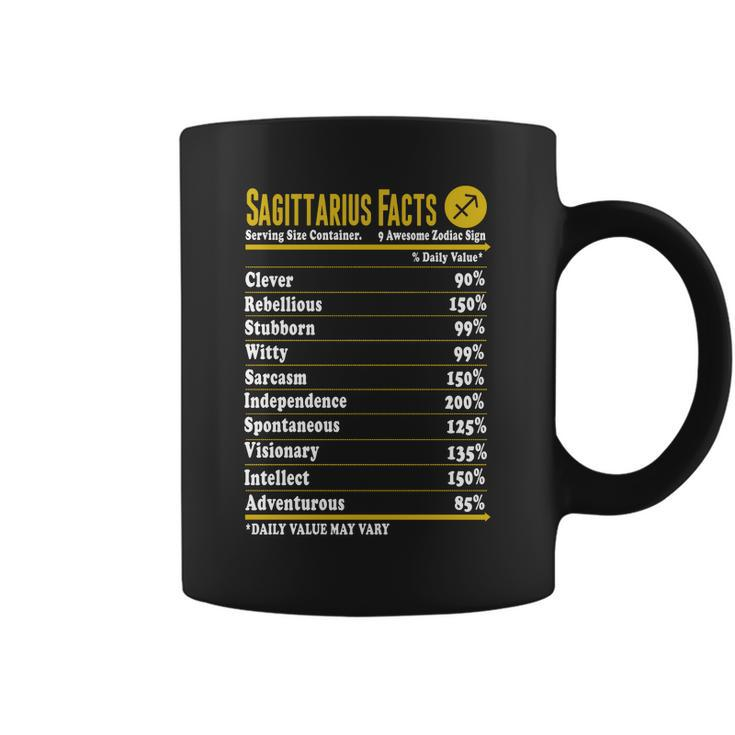 Sagittarius Facts Servings Per Container Zodiac T-Shirt Coffee Mug