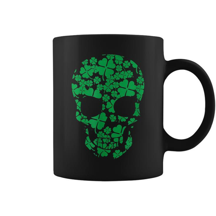 Saint Patricks Day Shamrocks Skull  Coffee Mug
