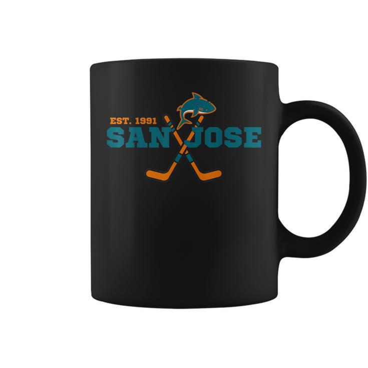 San Jose Est 1991 Sports Team Novelty Athletic Shark  Coffee Mug