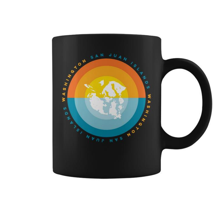 San Juan Islands Washington Sunset Graphic   Coffee Mug
