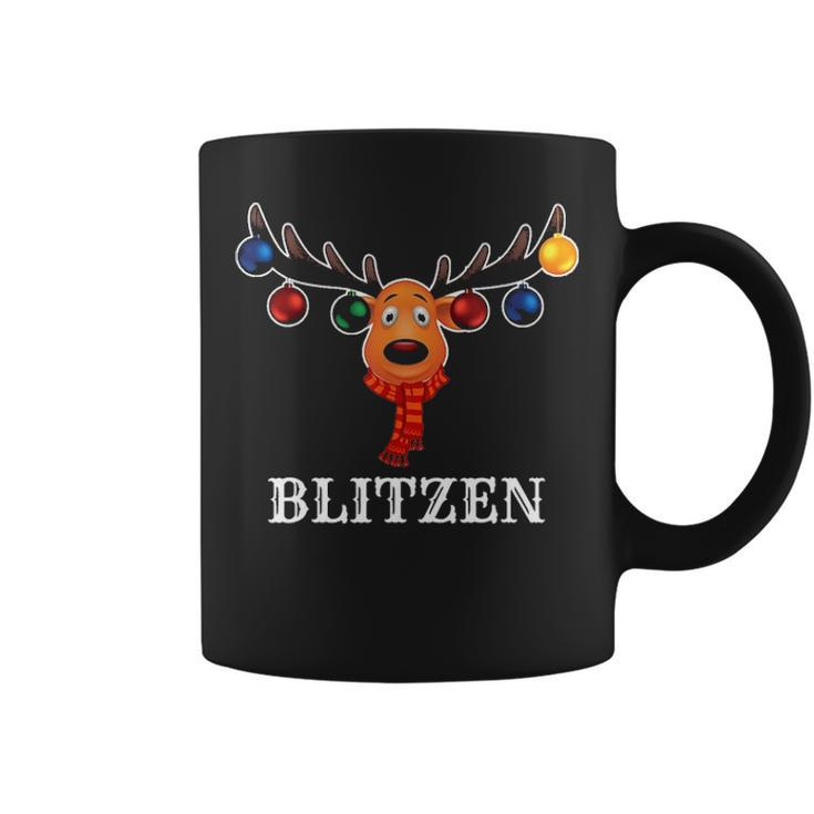 Santa Reindeer Blitzen Xmas Group Costume Coffee Mug