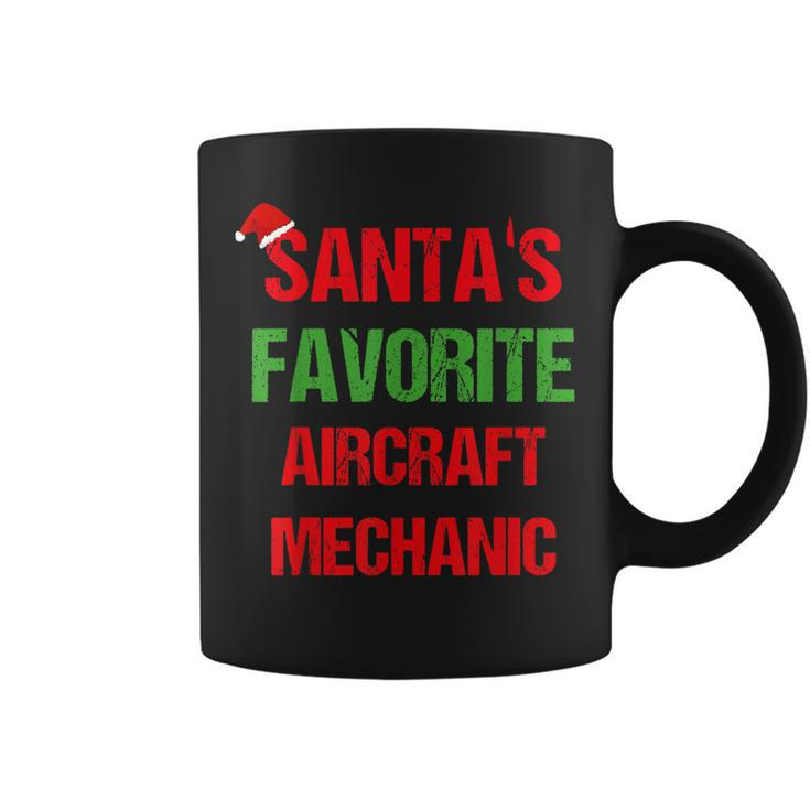 Santas Favorite Aircraft Mechanic Funny Christmas  Gift Coffee Mug