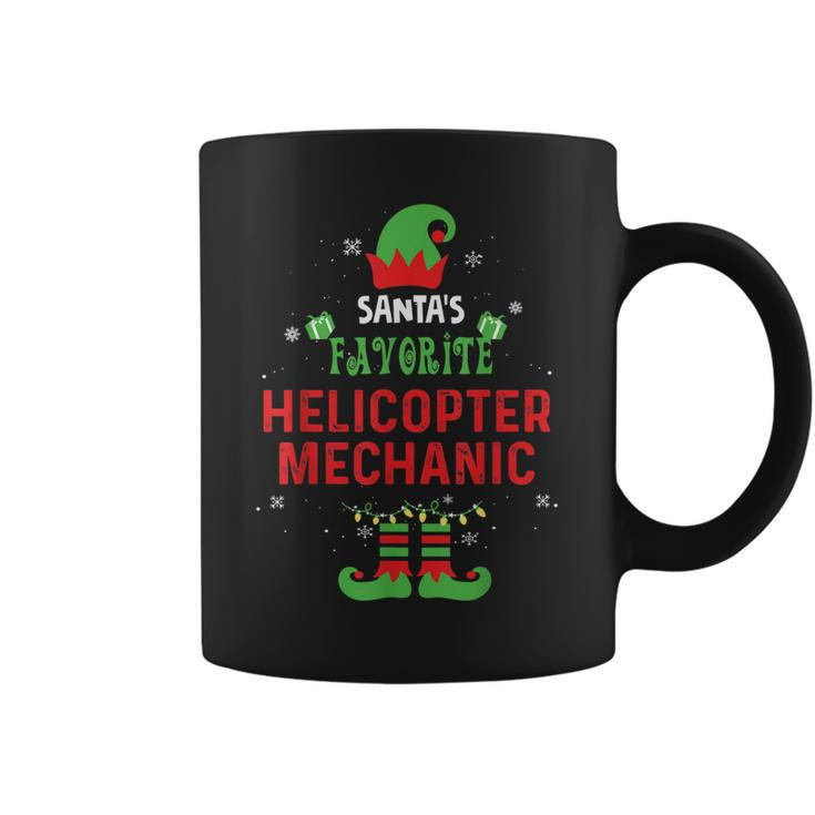 Santas Favorite Helicopter Mechanic Christmas Xmas Gift Coffee Mug