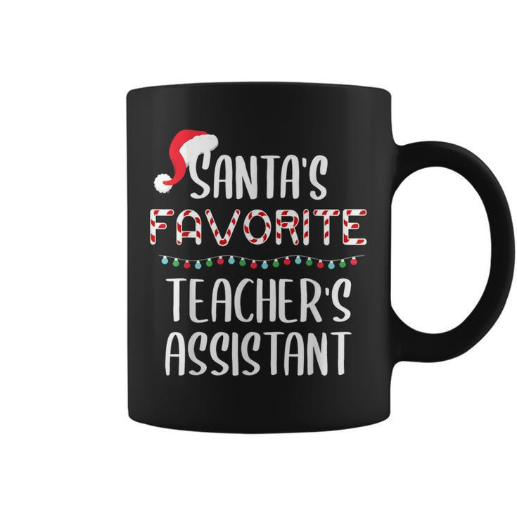 Santas Favorite Teachers Assistant Pajamas Christmas Xmas  Coffee Mug
