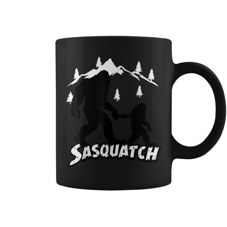 Sasquatch Dad & Daughter Camping  Coffee Mug
