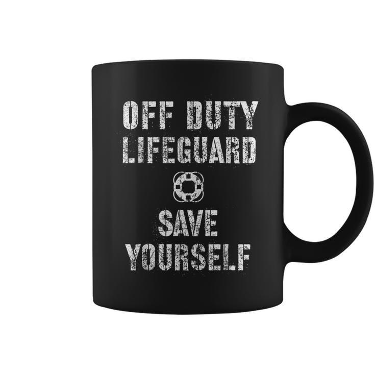 Save Yourself Lifeguard Swimming Pool Guard Off Duty  Coffee Mug