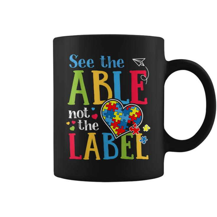See The Able Not The Label  Autism Puzzle Love Heart  Coffee Mug