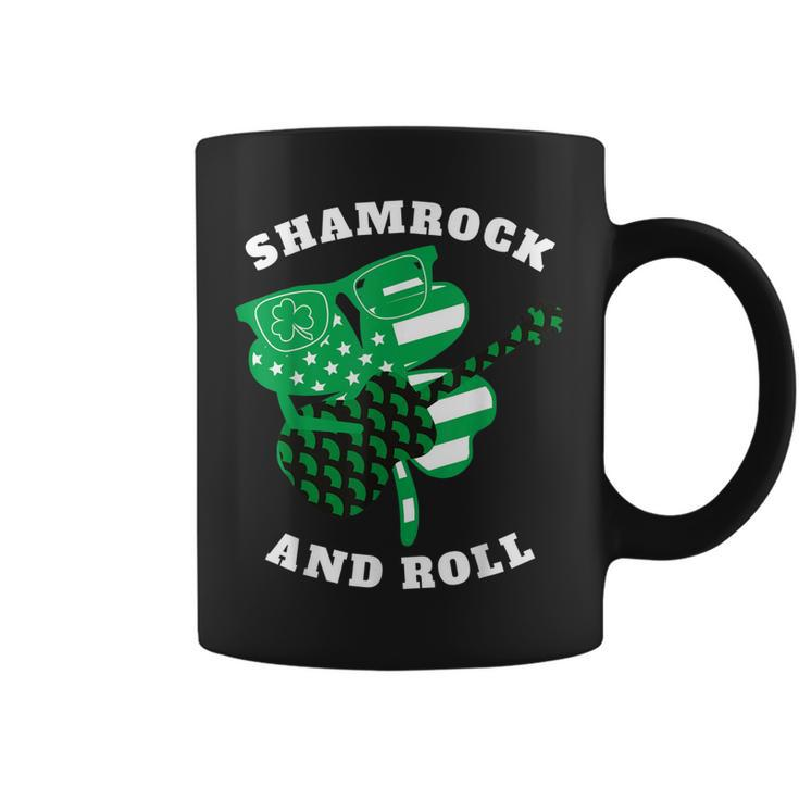 Shamrock And Roll Retro StPaddys Vintage StPatricks Day  Coffee Mug