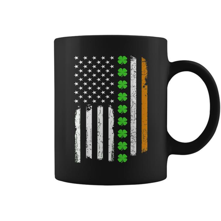 Shamrock Irish American Flag Ireland Flag St Patricks Day  Coffee Mug