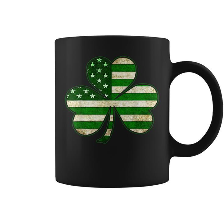 Shamrock Irish American Flag Ireland Flag St Patricks Day  V4 Coffee Mug