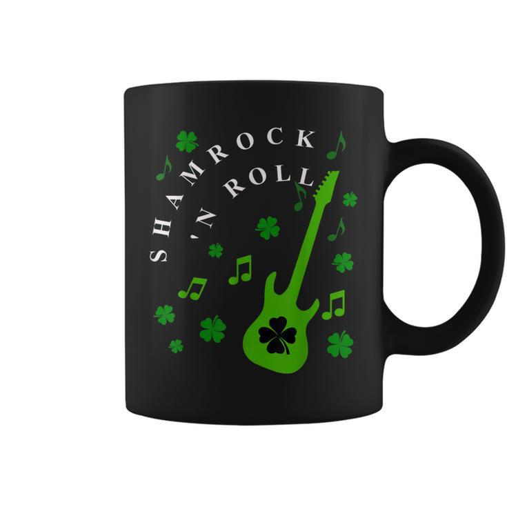 Shamrock N Roll St Patricks Day Irish Music Coffee Mug