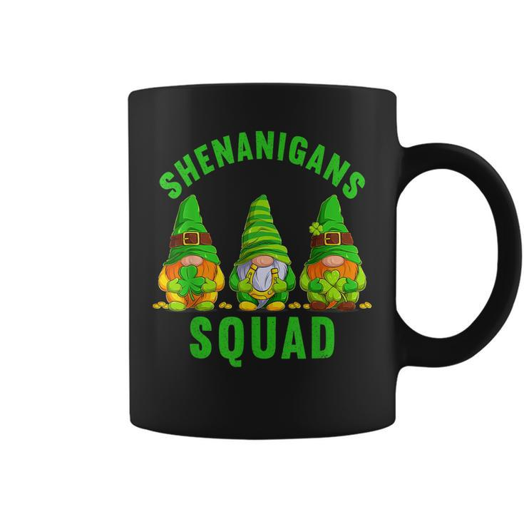 Shenanigans Squad Funny St Patricks Day Gnome Shamrock Irish  Coffee Mug
