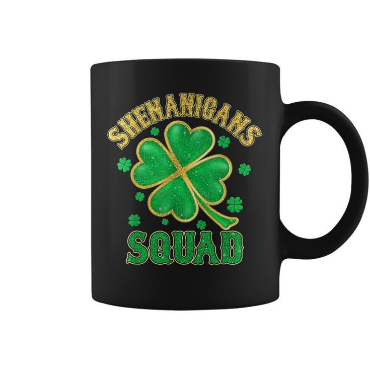 Shenanigans Squad Irish Shamrock Funny St Patricks Day Party Coffee Mug