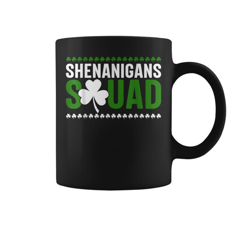 Shenanigans Squad Matching St Patricks Day Irish Leaf  Coffee Mug