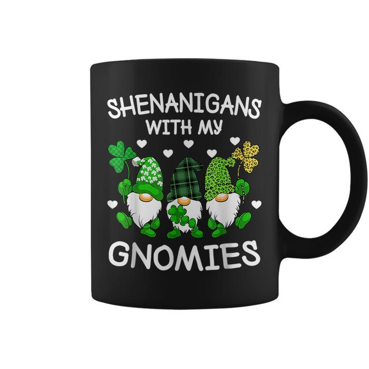 Shenanigans With My Gnomies St Patricks Day Gnome Shamrock  Coffee Mug
