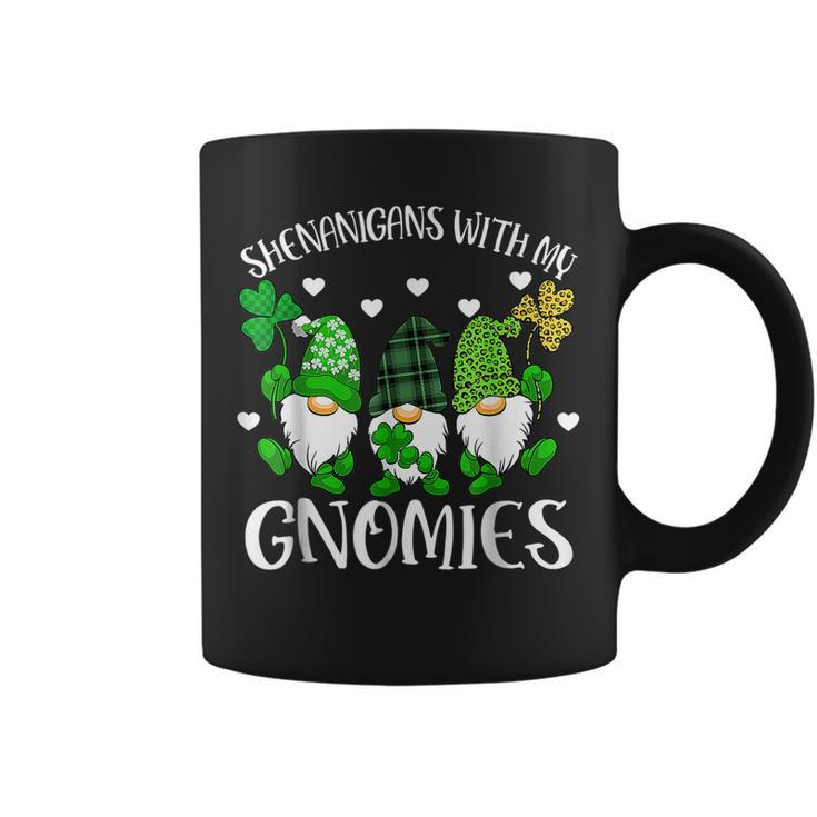 Shenanigans With My Gnomies St Patricks Day Gnome Shamrock Coffee Mug