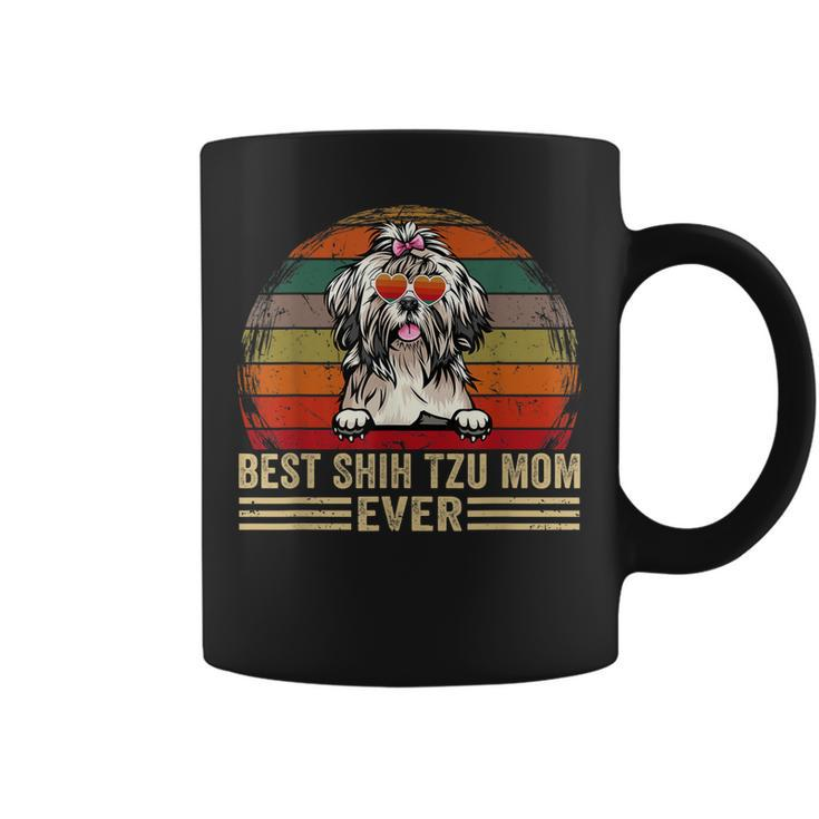 Shih Tzu Dog Lover Funny Vintage Best Shih Tzu Mom Ever  Coffee Mug