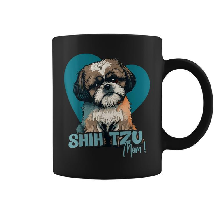 Shih Tzu Dog With Heartdecoration - Shihtzumom  Coffee Mug