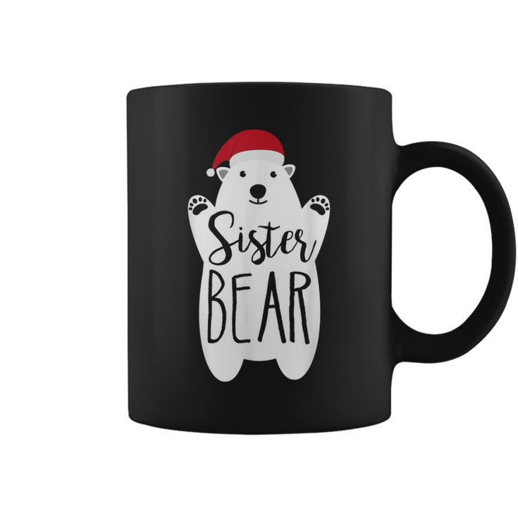 Sister Christmas Bear Santa Gift Family Matching Pajamas Coffee Mug