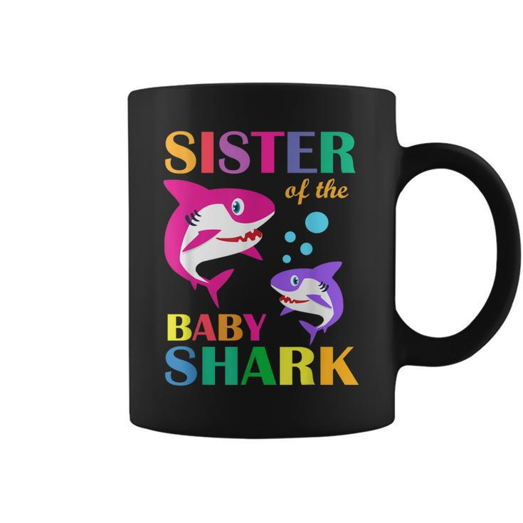 Sister Of The Baby Birthday Shark Sister Shark Mothers Day  Coffee Mug