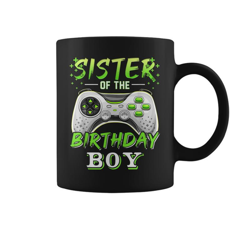 Sister Of The Birthday Boy Matching Video Gamer Birthday Coffee Mug