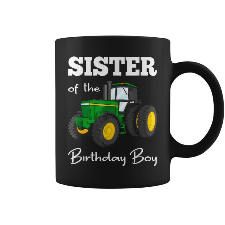 Sister Of The Birthday Boy  Tractor Farm Party Coffee Mug