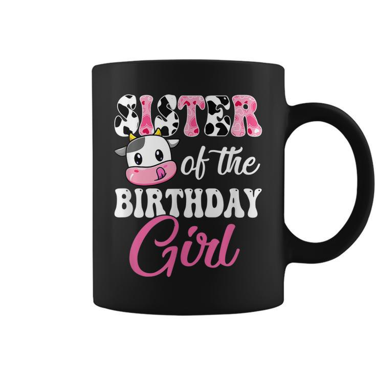 Sister Of The Birthday Girl Farm Cow 1St Birthday Girl  Coffee Mug