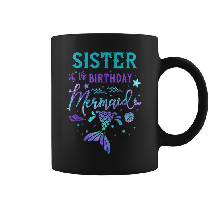 Sister Of The Birthday Mermaid Theme Party Squad Security Coffee Mug