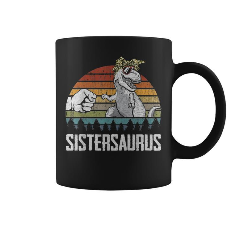 Sistersaurus Sister Dinosaurs Dad & Baby Fathers Day Gift Coffee Mug