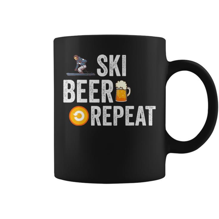 Ski Beer Repeat I Alcohol Winter Sports Skiing Skiing Coffee Mug
