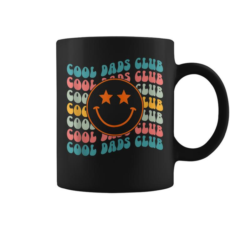 Smile Face Cool Dads Club Retro Groovy Fathers Day Hippie  Coffee Mug