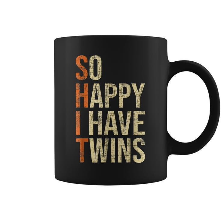 So Happy I Have Twins Twin Dad Father Mother Of Twins Gift For Mens Coffee Mug