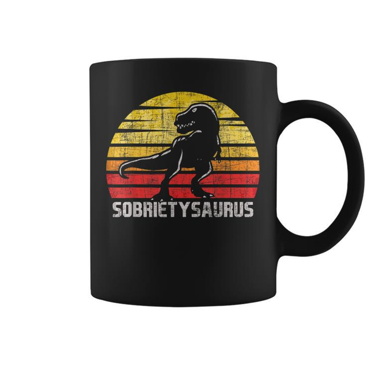 Sobrietysaurus - Sober Sobriety Anniversary Recovery Aa Na  Coffee Mug