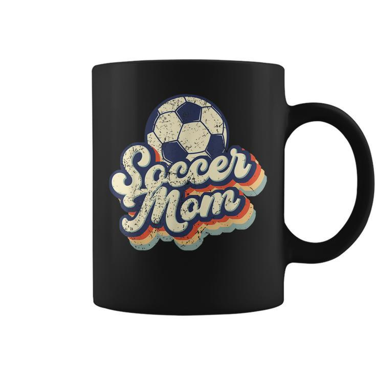 Soccer Mom Funny Soccer Ball Retro Vintage Mom Life  Coffee Mug