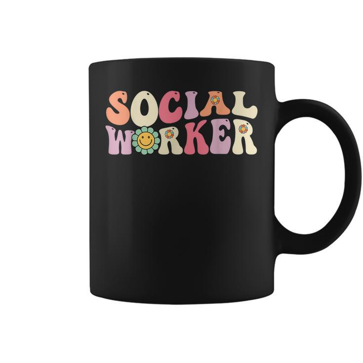 Social Worker Groovy Retro Vintage 60S 70S Design  Coffee Mug