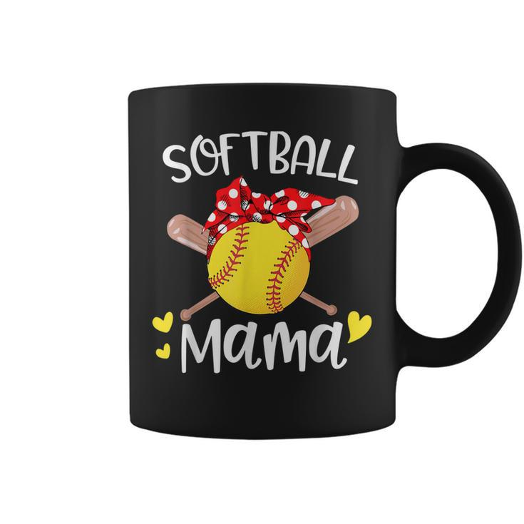 Softball Baseball Mama Floral Mom Grandma Mothers Day  Coffee Mug