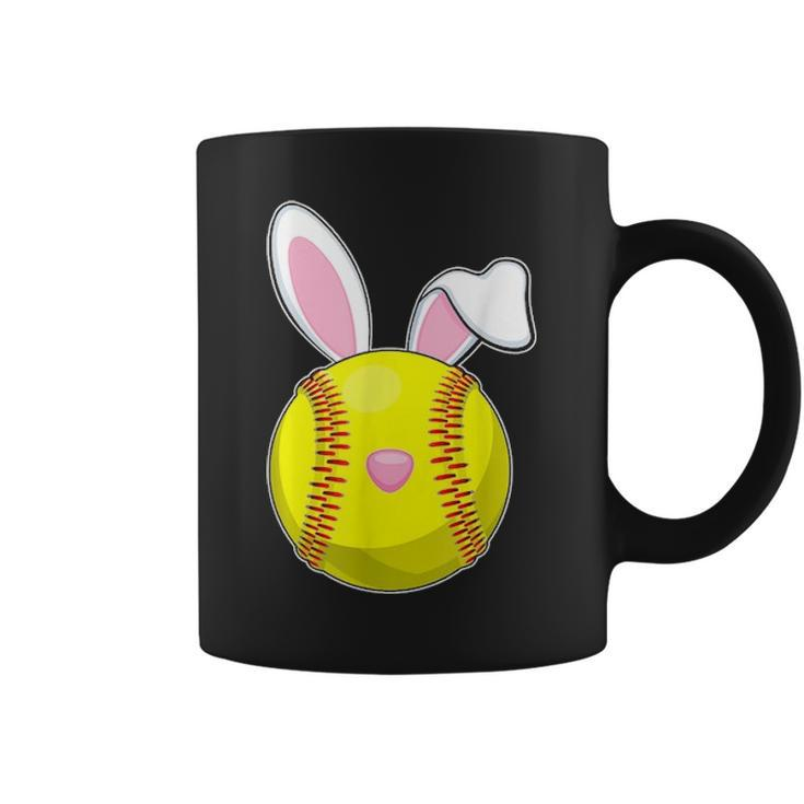Softball Easter Bunny Rabbit Ears Sports Coffee Mug