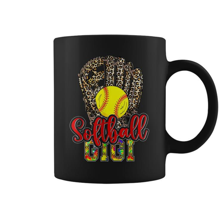 Softball Gigi Leopard Game Day Softball Lover Mothers Day  Coffee Mug
