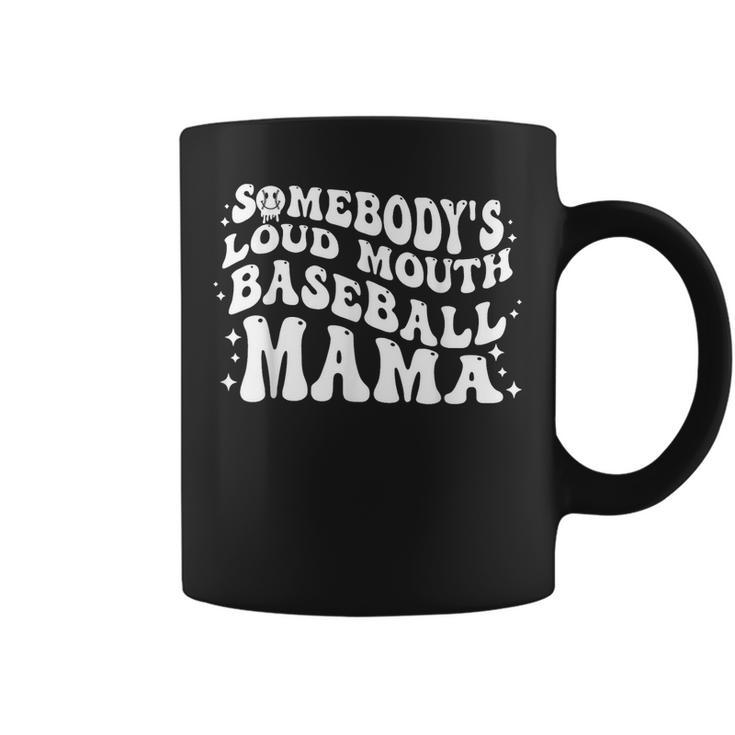 Somebodys Loud Mouth Baseball Mama Melting Smile Mother  Coffee Mug