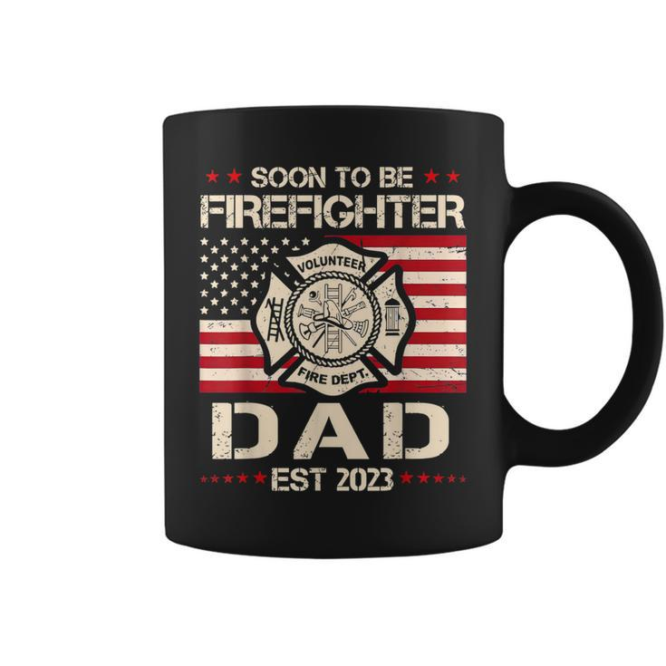 Soon To Be Firefighter Dad Proud Fireman New Dad Fathers Day  Coffee Mug