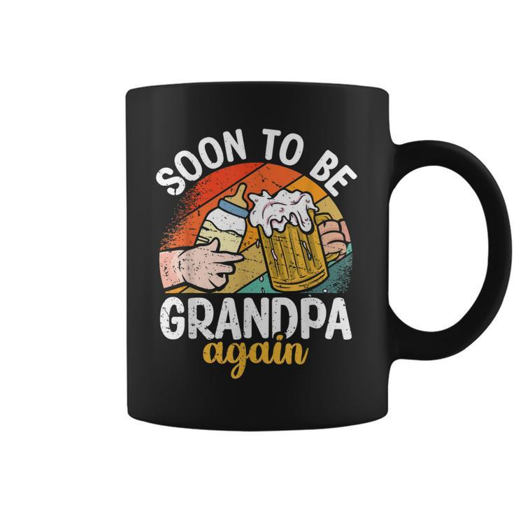 Soon To Be Grandpa Again Vintage Granddad To Be Fathers Day Gift For Mens Coffee Mug
