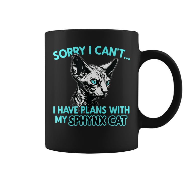 Sorry I Cant I Have Plans With My Sphynx Cat Funny  Coffee Mug