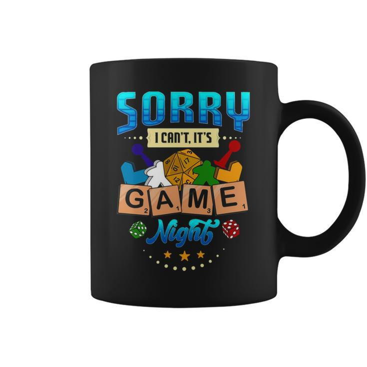 Sorry I Can’T It’S Game Night Boardgame Coffee Mug