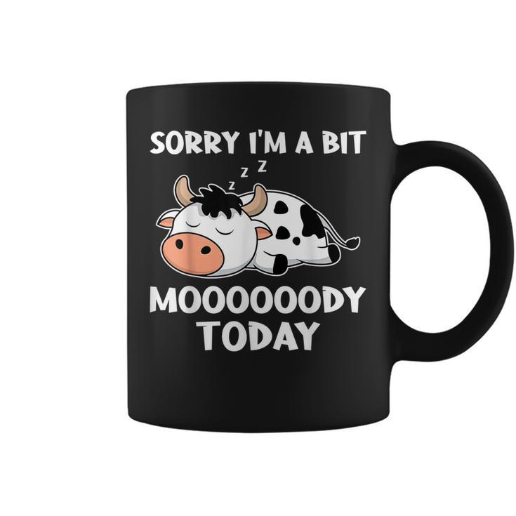 Sorry Im A Bit Moody Today T  Cute Moody Cow  Coffee Mug