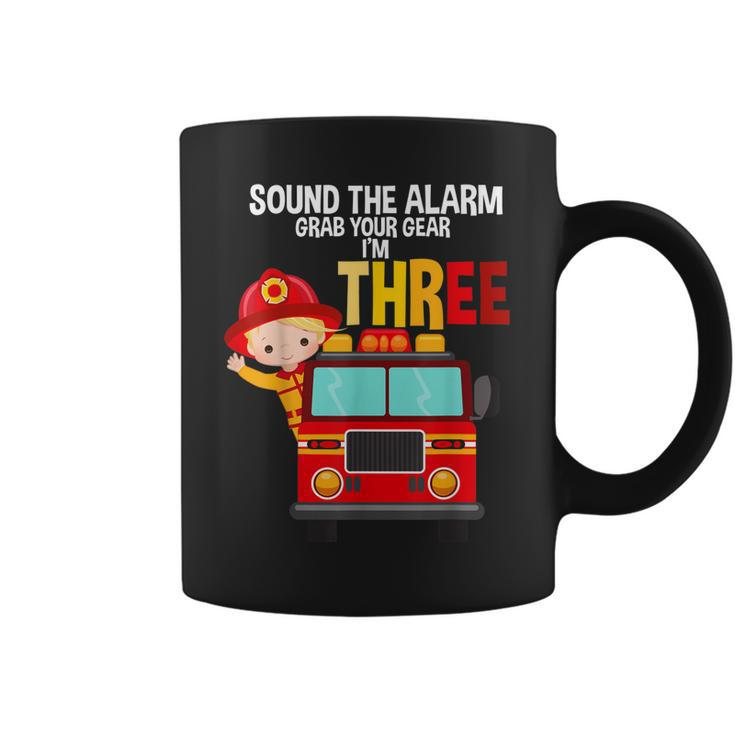 Sound The Alarm Grab Your Gear Im 3 Fire Fighter Fire Truck Coffee Mug