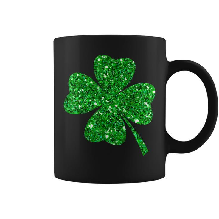 Sparkle Clover Shamrock Irish For St Patricks & Pattys Day  Coffee Mug