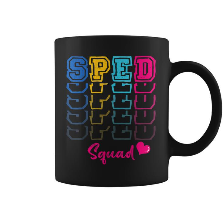 Sped Squad Proud Special Education Para Teacher Colorful Coffee Mug