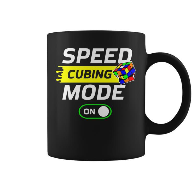 Speed Cubing Mode On Funny Cuber Speed Cubing Puzzles Math   Coffee Mug